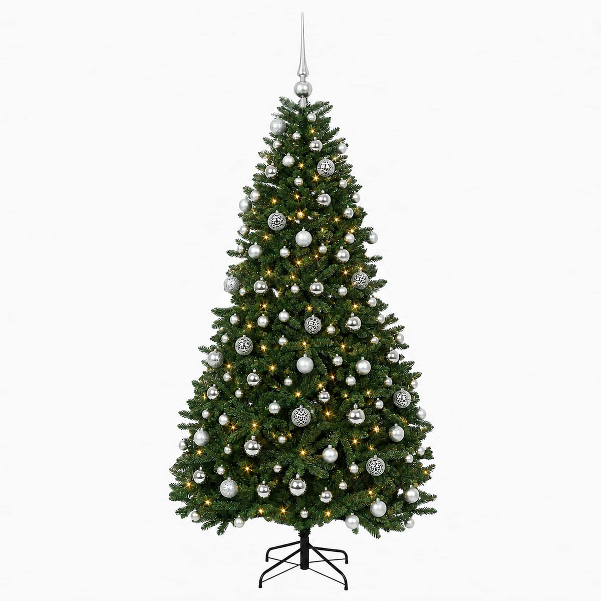 Artificial Christmas Tree Mid-green with Bauble 240 cm 300 LEDs