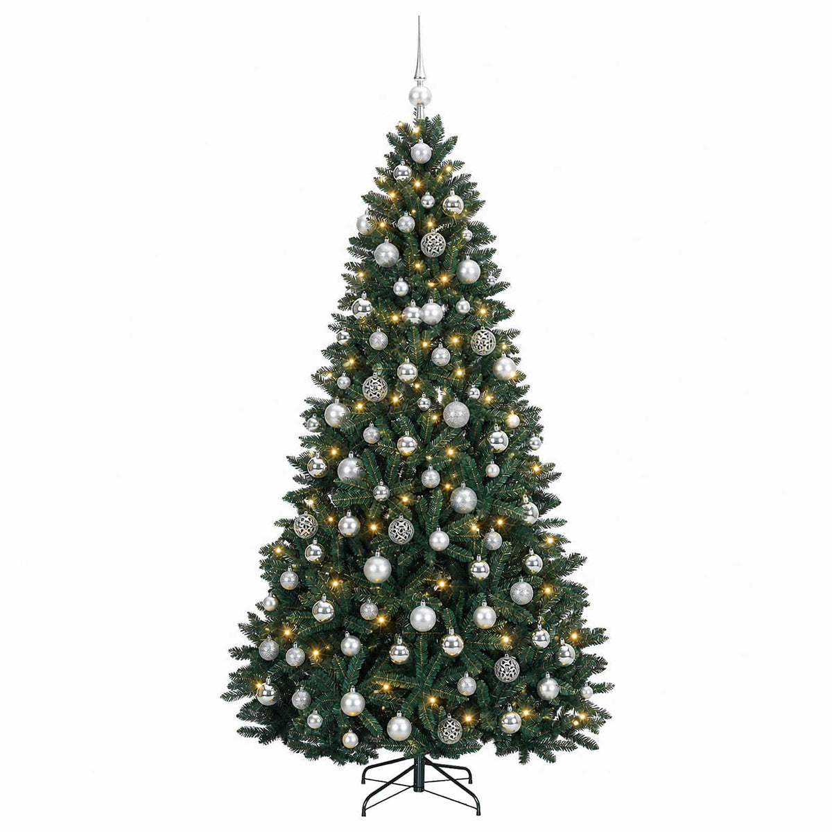 Artificial Christmas Tree Dark Green with Bauble 180 cm