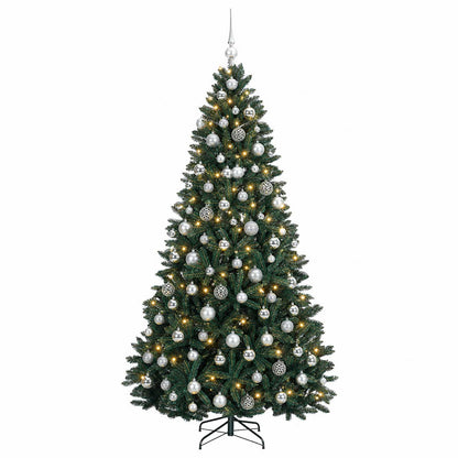 Artificial Christmas Tree Dark Green with Bauble 210 cm