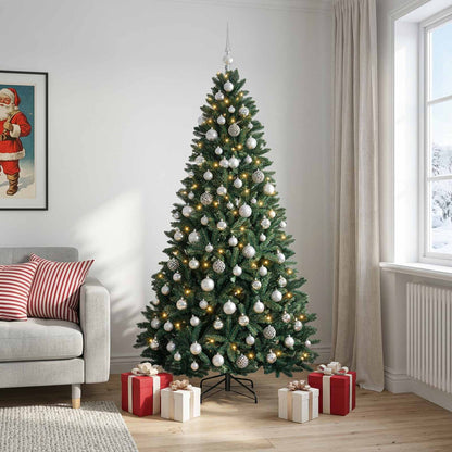 Artificial Christmas Tree Dark Green with Bauble 210 cm