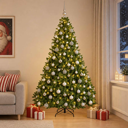 Artificial Christmas Tree Light Green with Bauble 210 cm