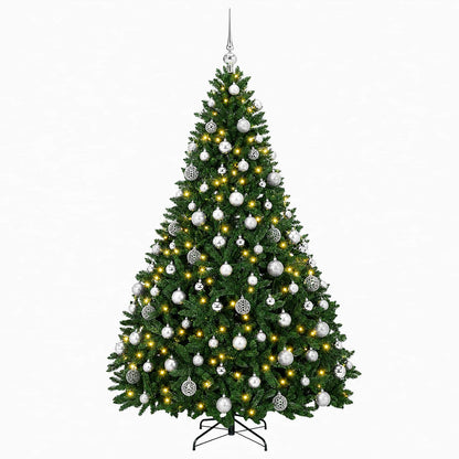 Artificial Christmas Tree Mid-green with Ornament 180 cm