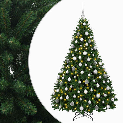 Artificial Christmas Tree Mid-green with Ornament 240 cm