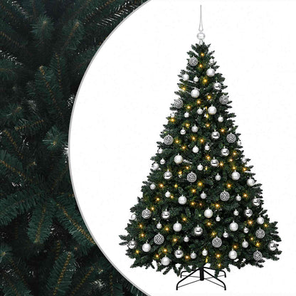 Artificial Christmas Tree Dark Green with Baubles 180 cm