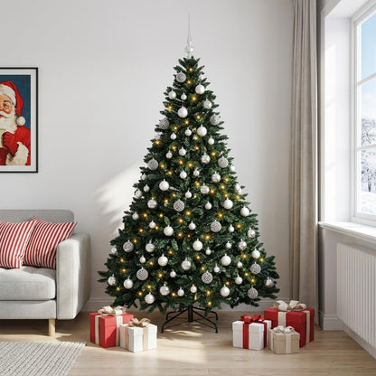 Artificial Christmas Tree Dark Green with Bauble 240 cm