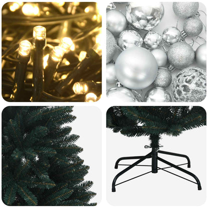 Artificial Christmas Tree Dark Green with Bauble 240 cm