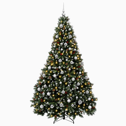 Artificial Christmas Tree Green with Bauble 210 cm 300 LEDs