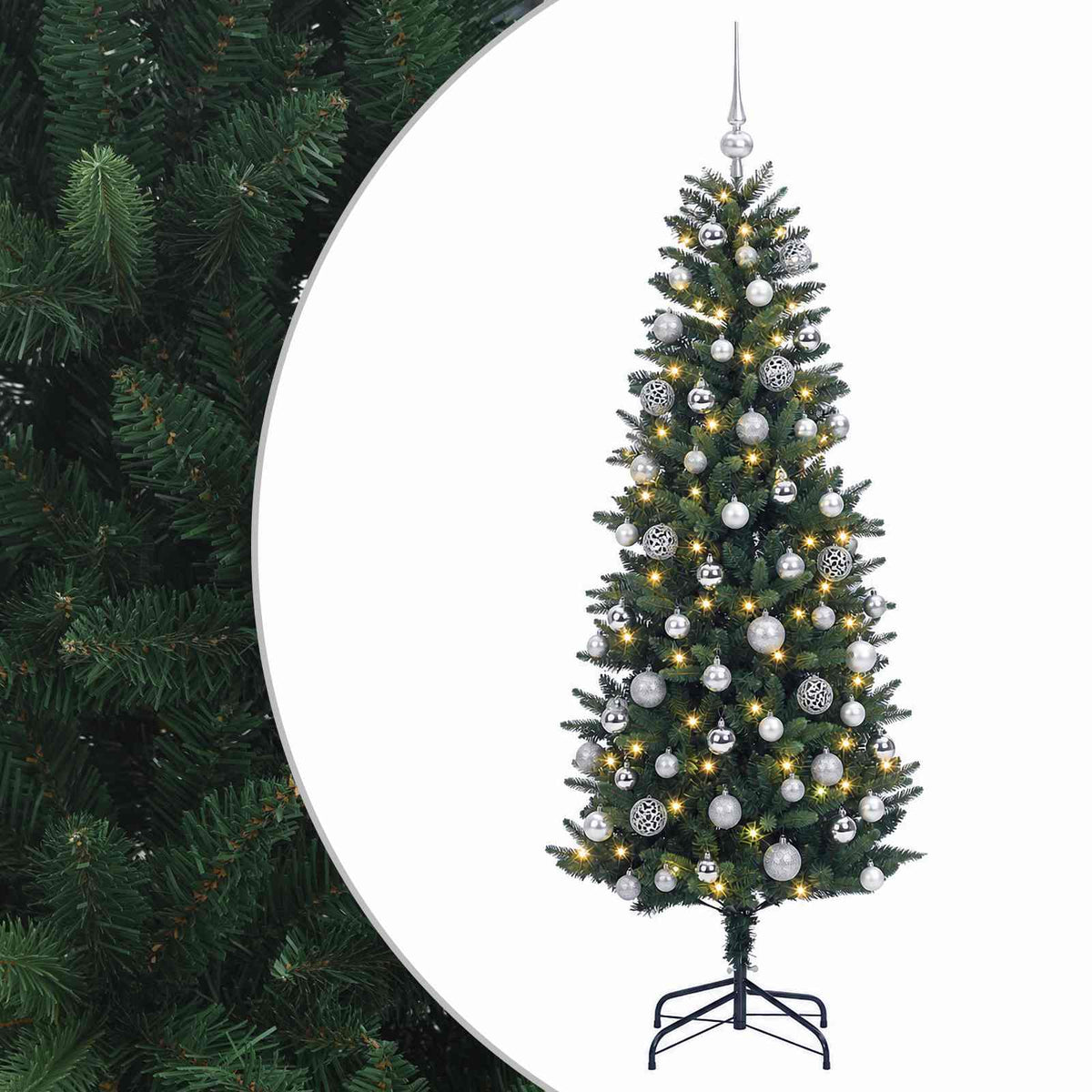 Artificial Christmas Tree with Bauble 210 cm 300 LEDs