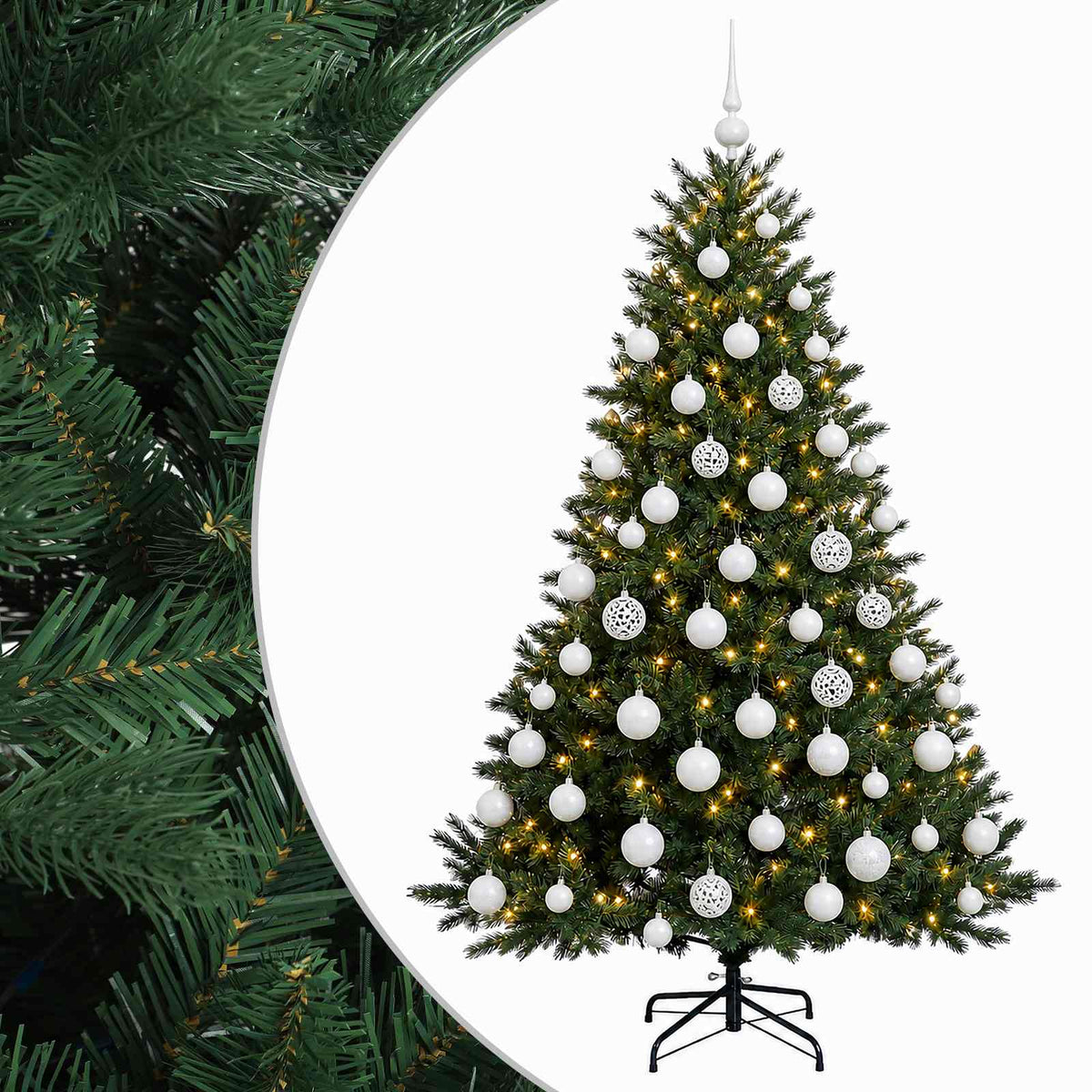 Artificial Christmas Tree with Bauble 240 cm 300 LEDs