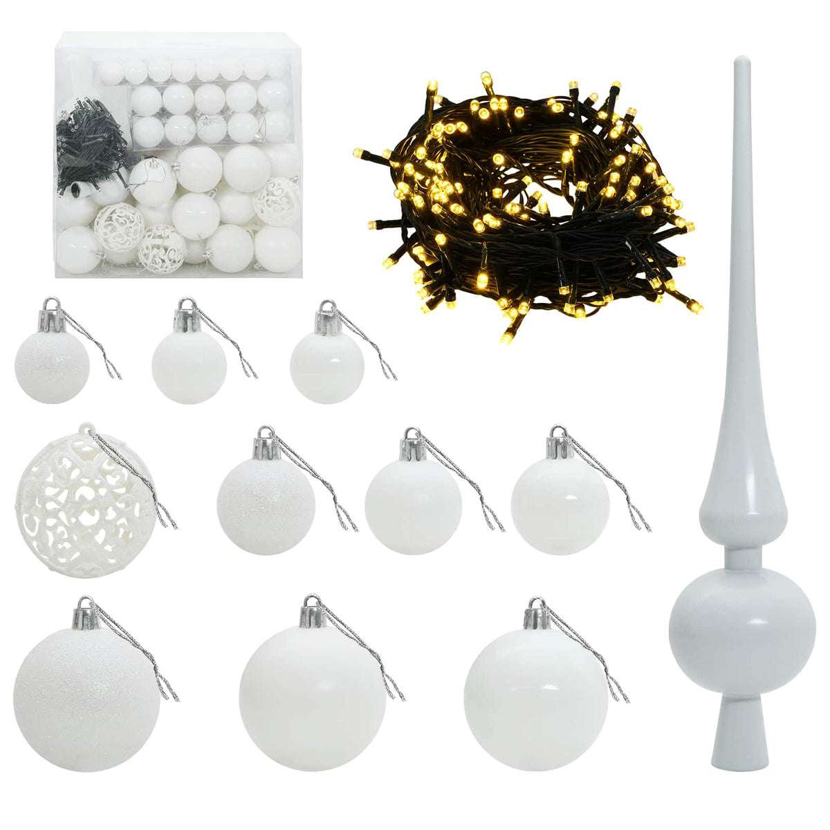 Artificial Christmas Tree with Bauble 240 cm 300 LEDs