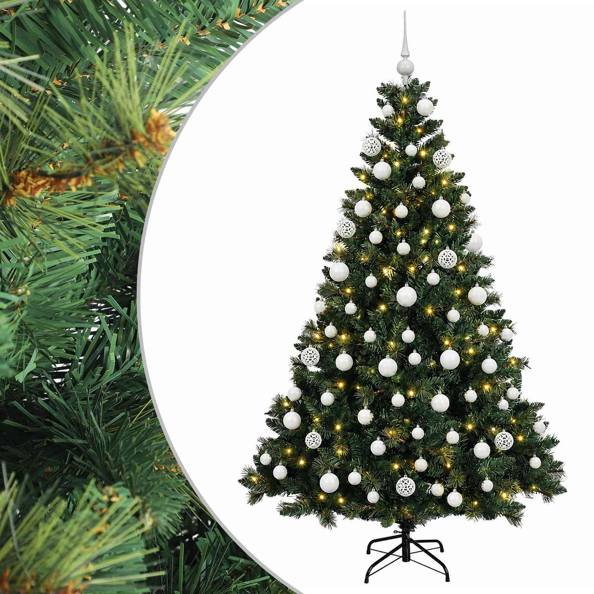 Artificial Christmas Tree with Bauble 240 cm 300 LEDs