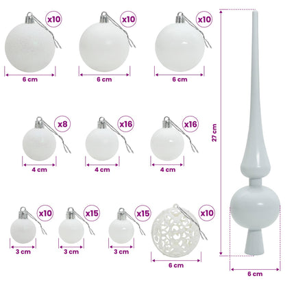Artificial Christmas Tree with Bauble 180 cm 300 LEDs