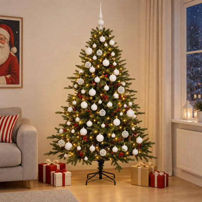 Artificial Christmas Tree with Bauble 210 cm 300 LEDs
