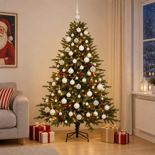 Artificial Christmas Tree with Bauble 180 cm 300 LEDs