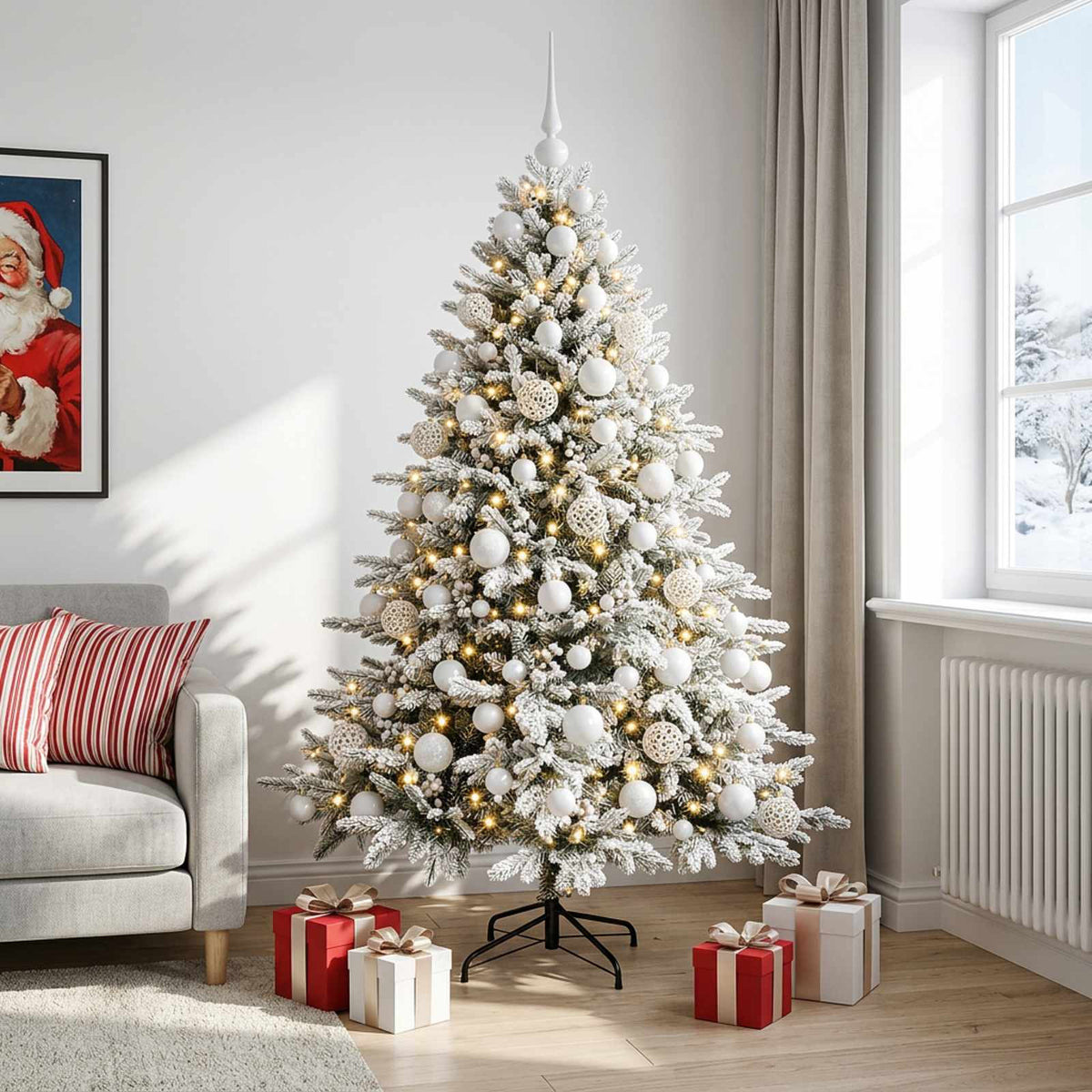Artificial Christmas Tree with Bauble 180 cm 300 LEDs