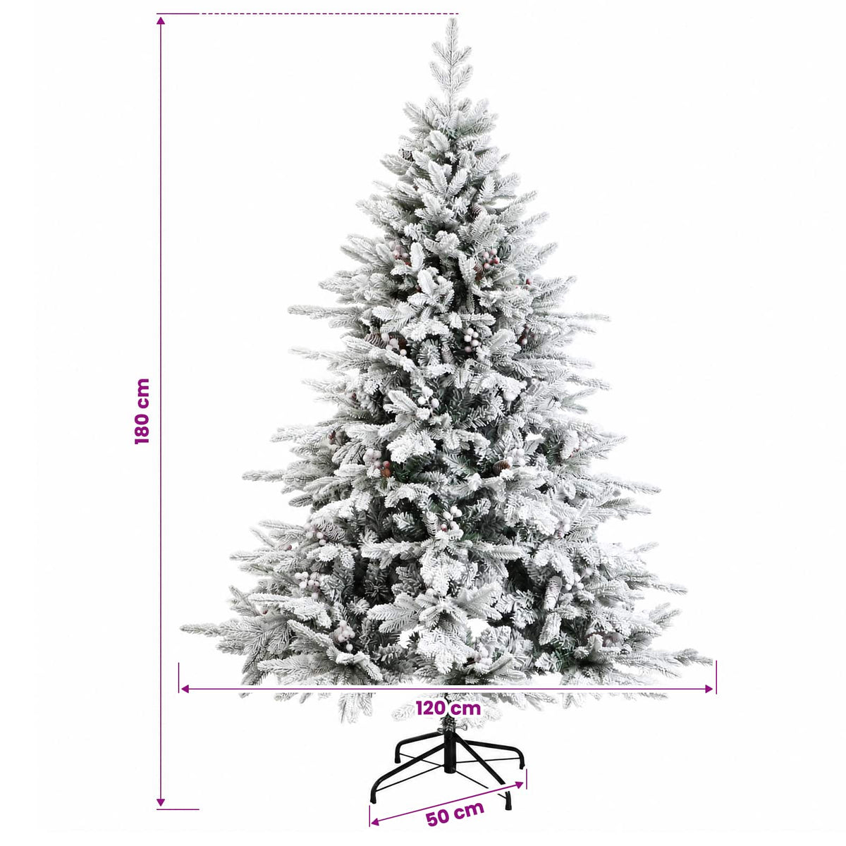 Artificial Christmas Tree with Bauble 180 cm 300 LEDs
