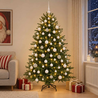 Artificial Christmas Tree with Bauble 210 cm 300 LEDs