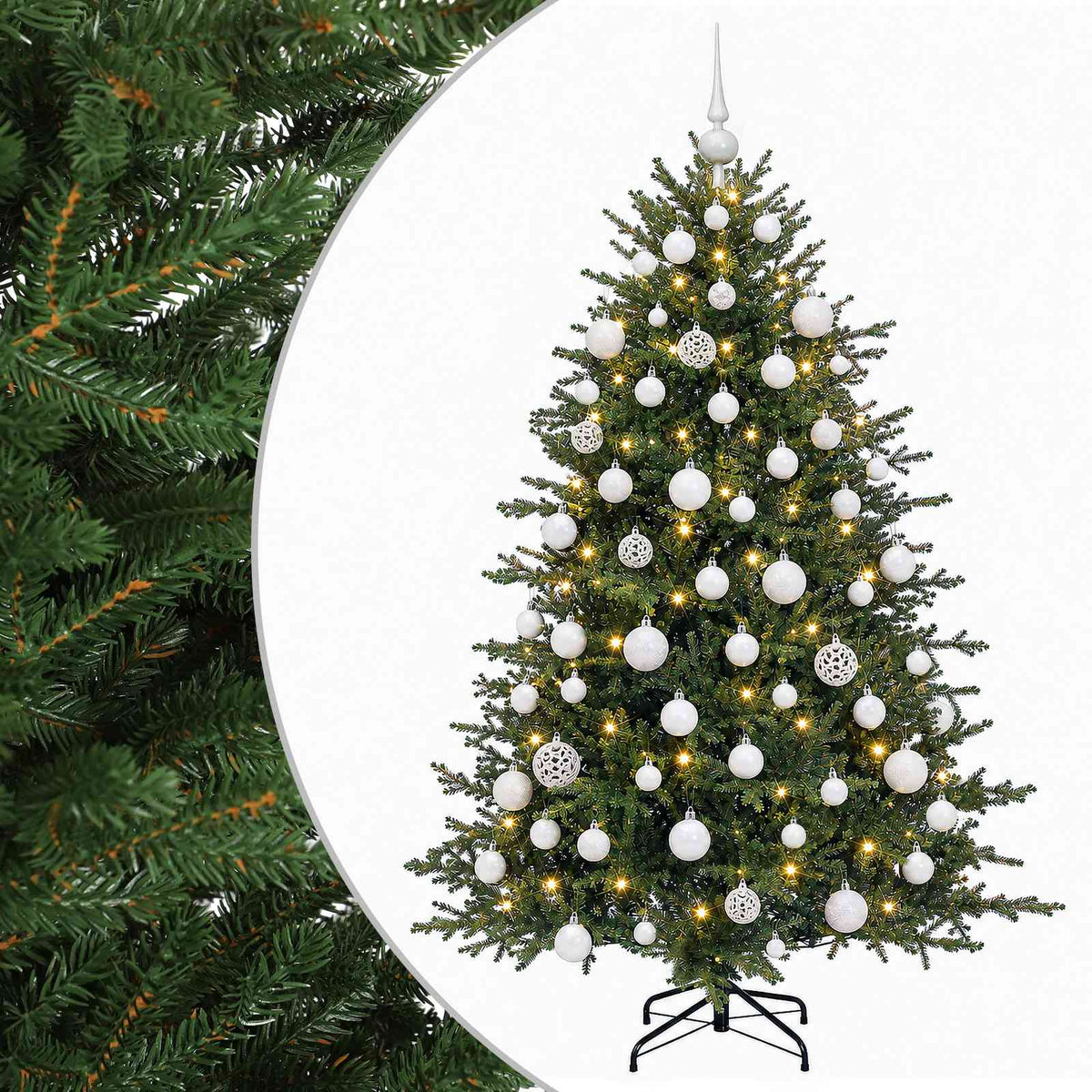 Artificial Christmas Tree with Bauble 210 cm 300 LEDs