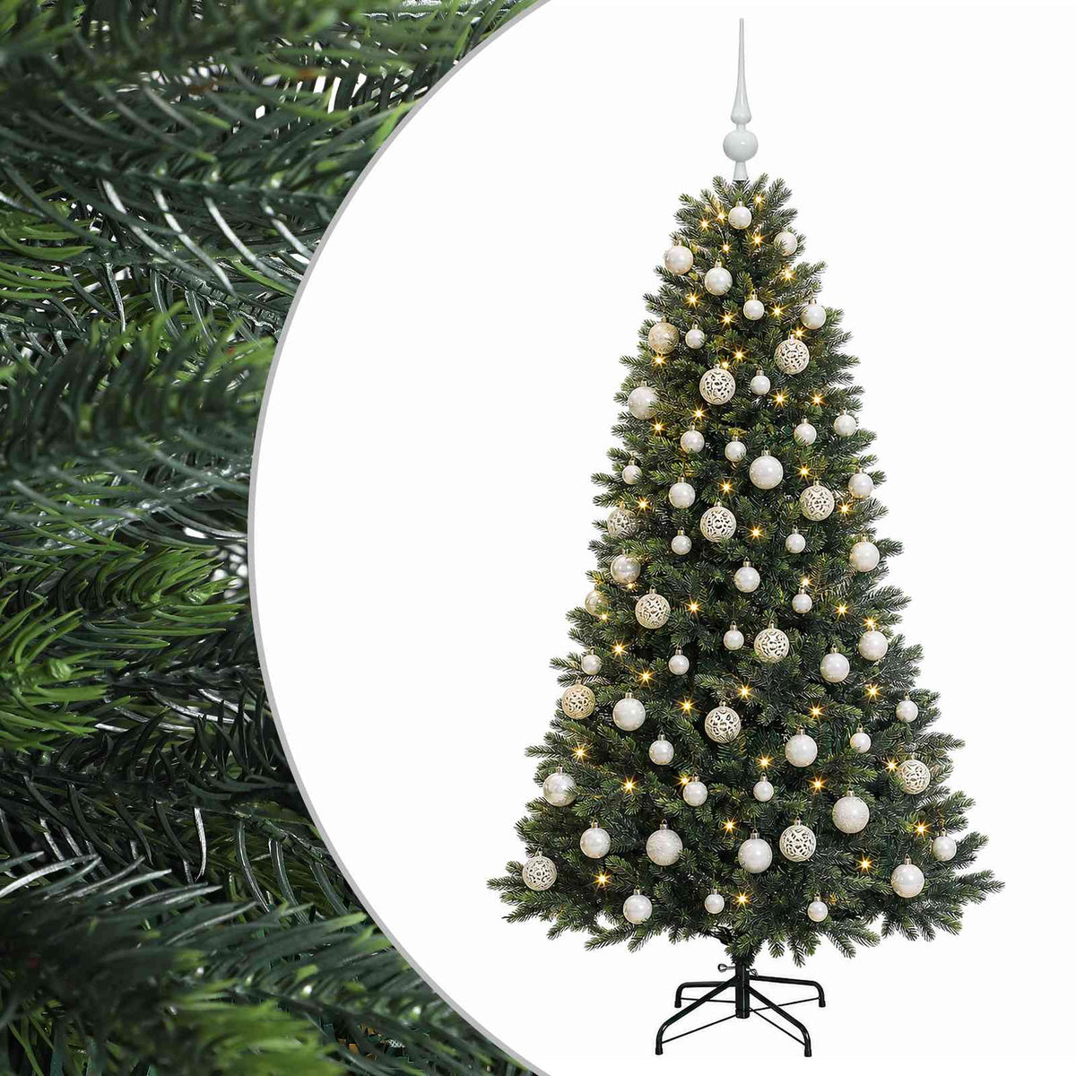 Artificial Christmas Tree with Bauble 180 cm 300 LEDs