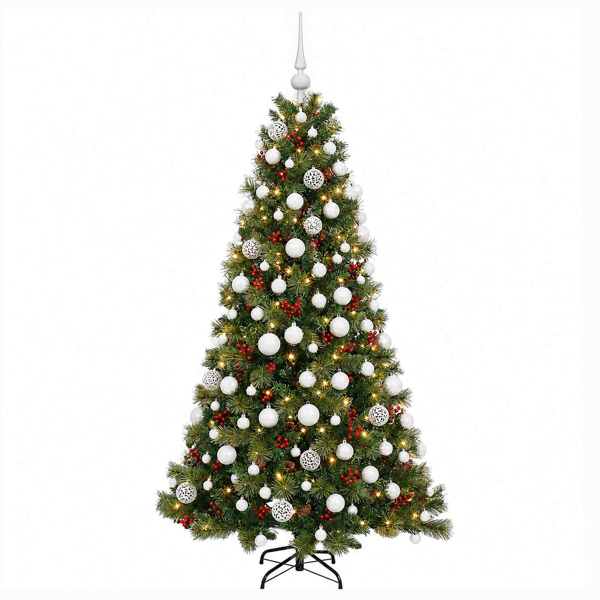 Artificial Christmas Tree with Bauble 180 cm 300 LEDs