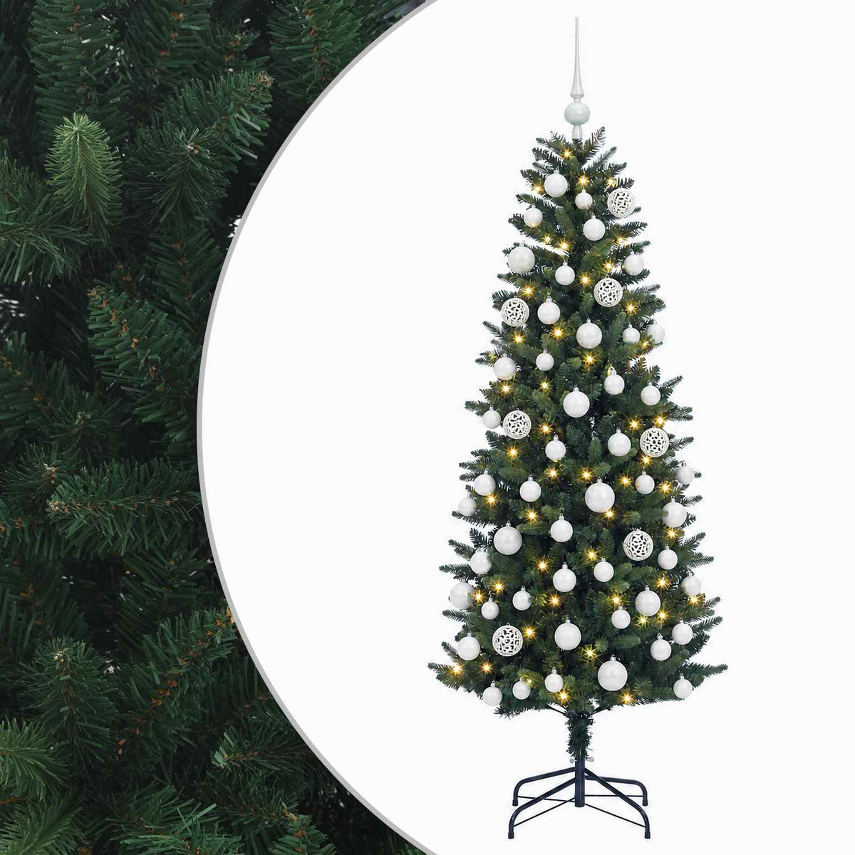 Artificial Christmas Tree with Bauble 210 cm 300 LEDs