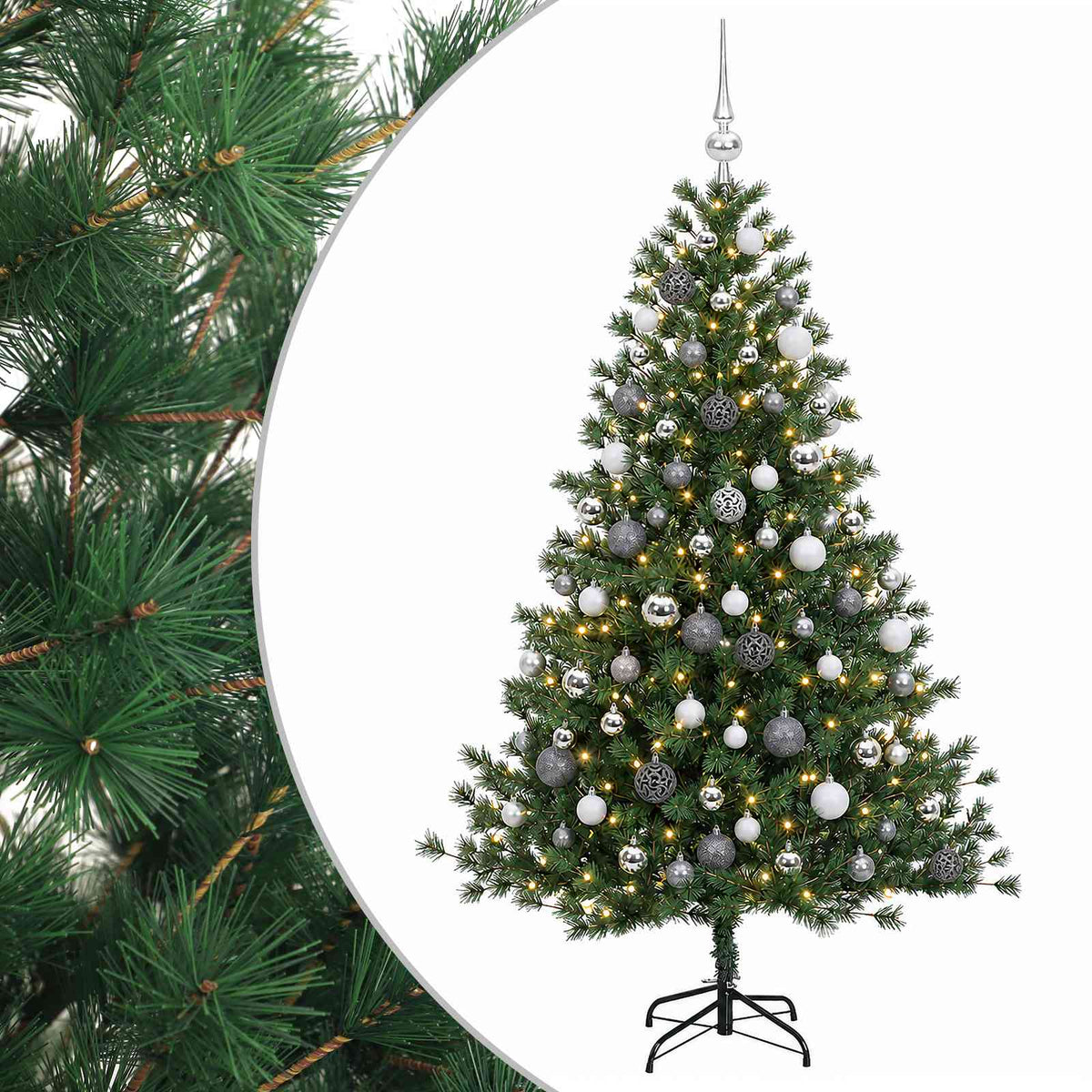 Artificial Christmas Tree with Bauble 180 cm 300 LEDs