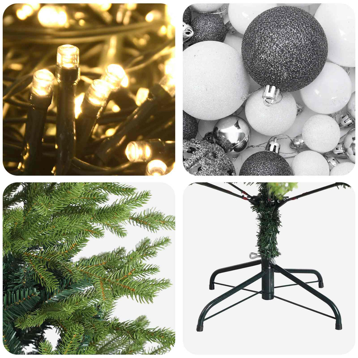 Artificial Christmas Tree with Bauble 240 cm 300 LEDs