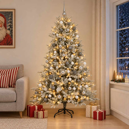 Artificial Christmas Tree with Bauble 210 cm 300 LEDs