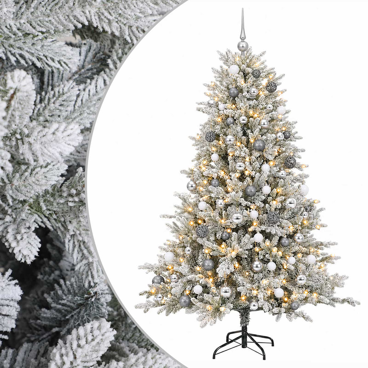 Artificial Christmas Tree with Bauble 210 cm 300 LEDs