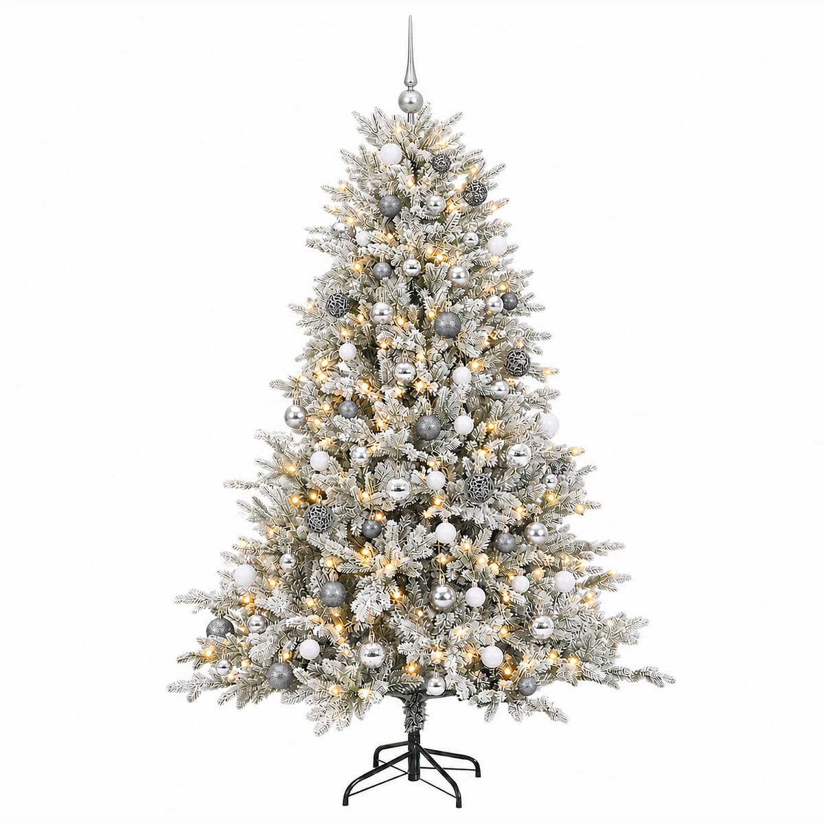 Artificial Christmas Tree with Bauble 210 cm 300 LEDs