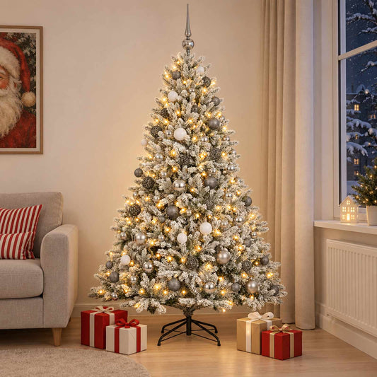Artificial Christmas Tree with Bauble 210 cm 300 LEDs