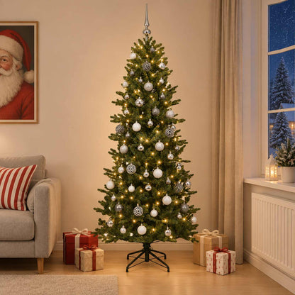 Artificial Christmas Tree with Bauble 210 cm 300 LEDs