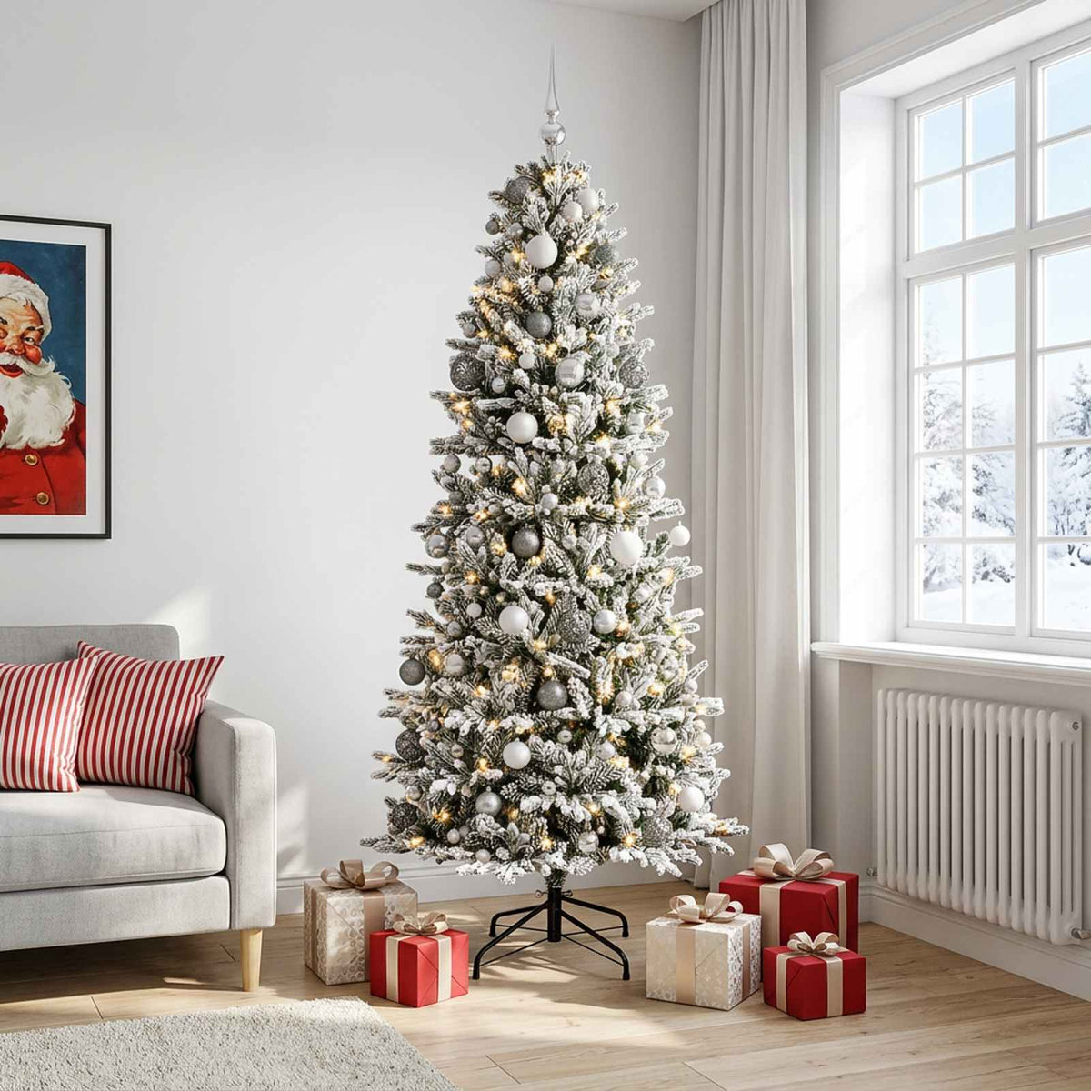 Artificial Christmas Tree with Bauble 240 cm 300 LEDs