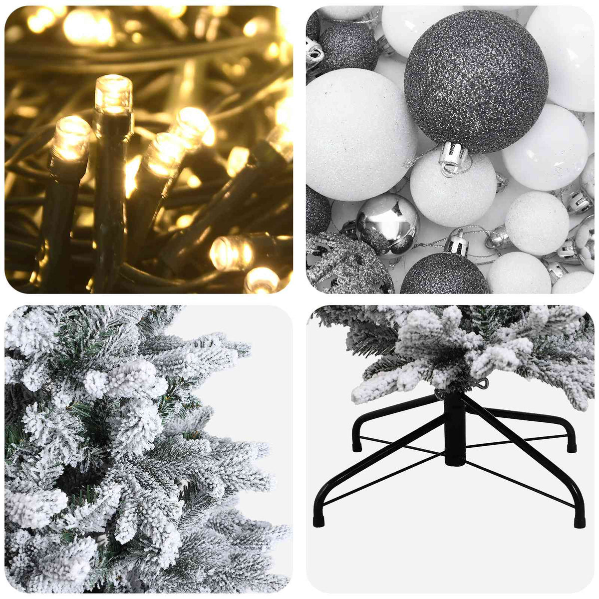 Artificial Christmas Tree with Bauble 240 cm 300 LEDs