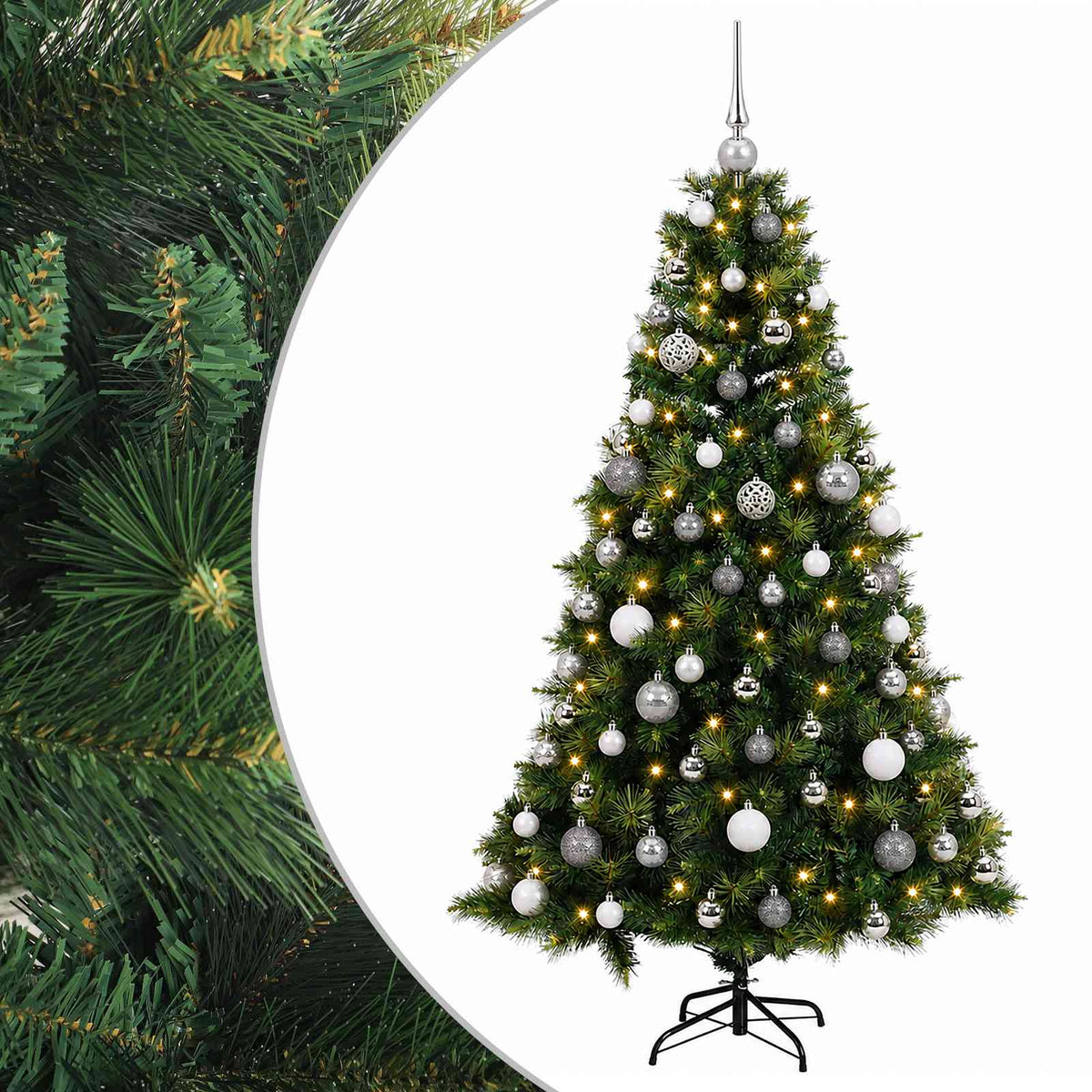 Artificial Christmas Tree with Bauble 210 cm 300 LEDs