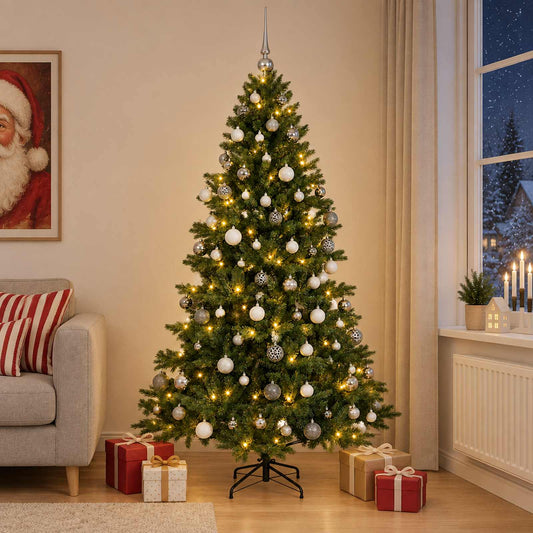 Artificial Christmas Tree with Bauble 240 cm 300 LEDs