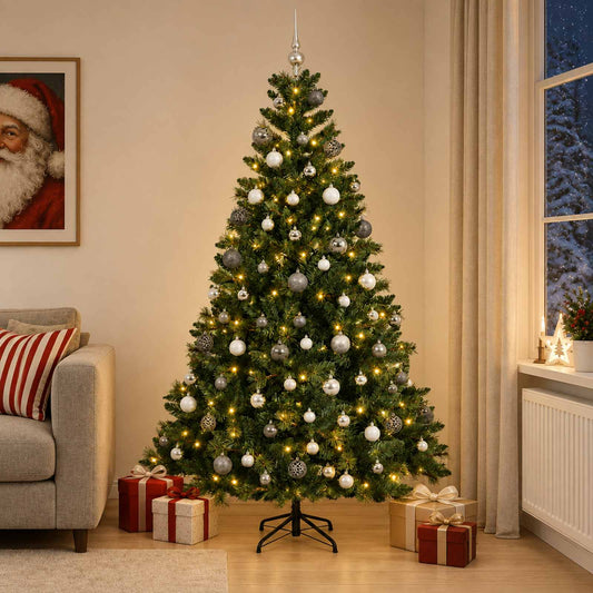 Artificial Christmas Tree with Bauble 180 cm 300 LEDs