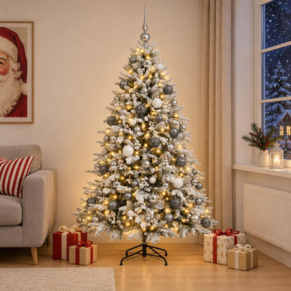 Artificial Christmas Tree with Bauble 210 cm 300 LEDs