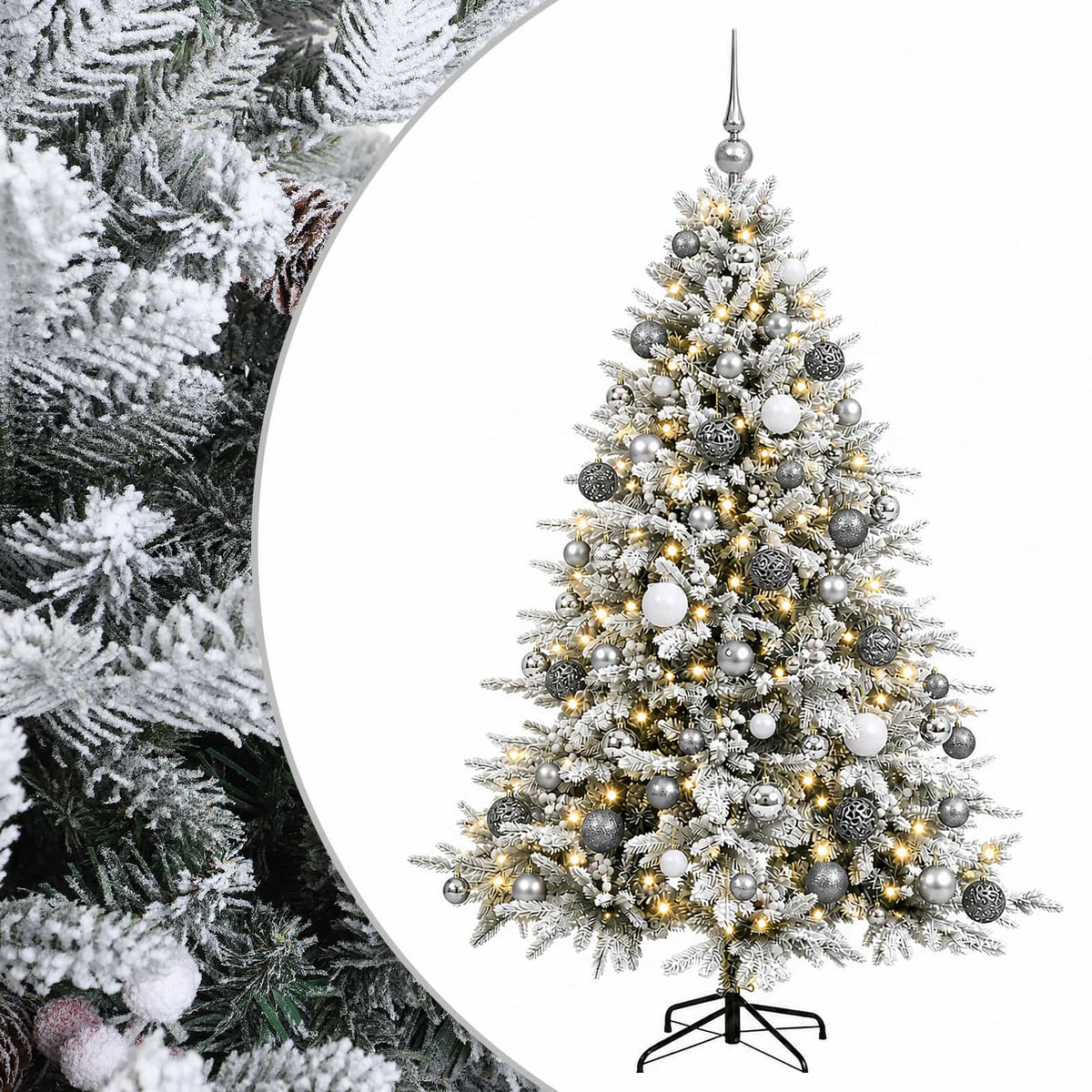 Artificial Christmas Tree with Bauble 210 cm 300 LEDs
