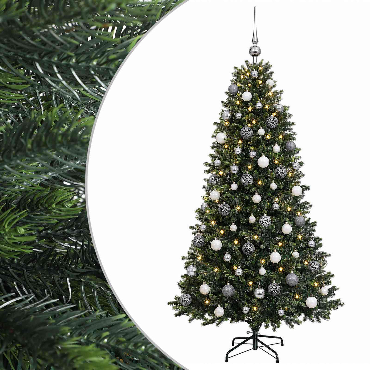 Artificial Christmas Tree with Bauble 180 cm 300 LEDs