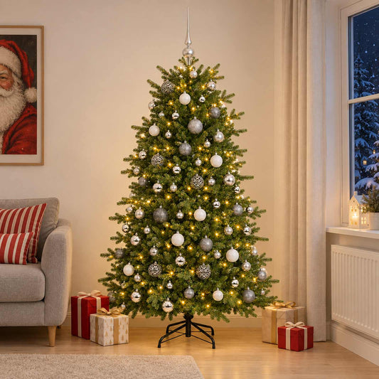 Artificial Christmas Tree with Bauble 210 cm 300 LEDs