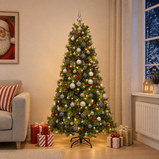Artificial Christmas Tree with Bauble 180 cm 300 LEDs