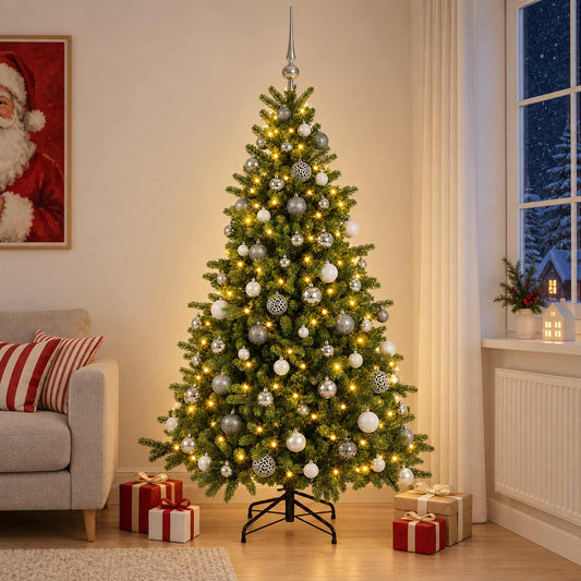 Artificial Christmas Tree with Bauble 210 cm 300 LEDs