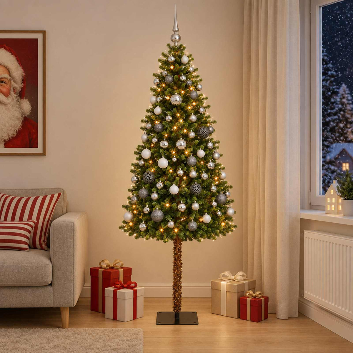 Artificial Christmas Tree with Bauble 180 cm 300 LEDs