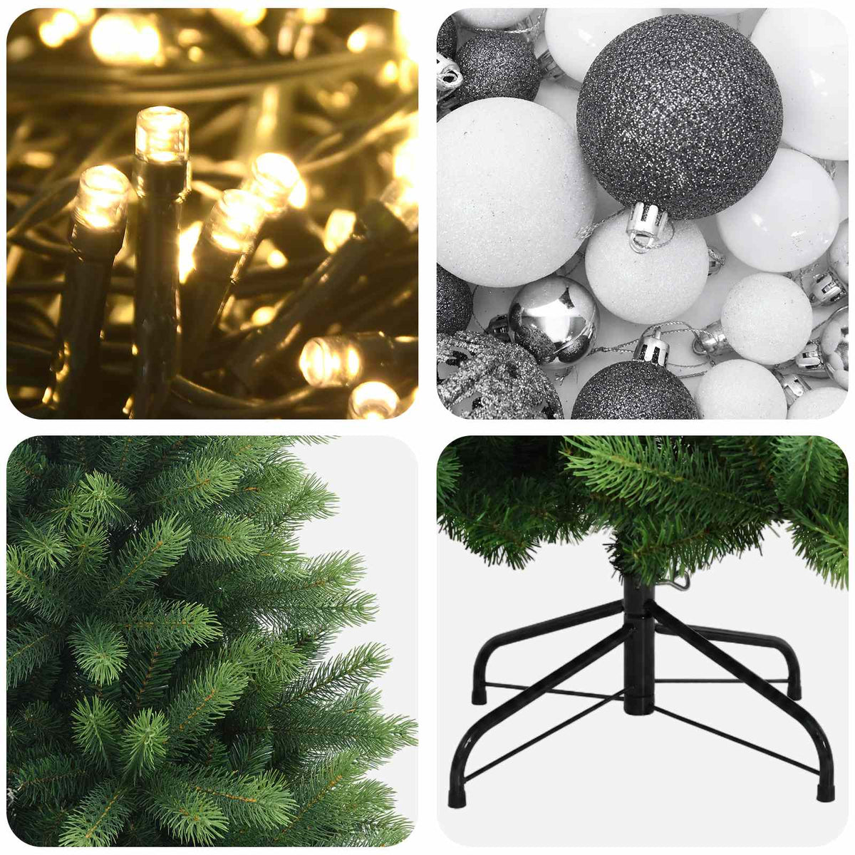 Artificial Christmas Tree with Bauble 240 cm 300 LEDs