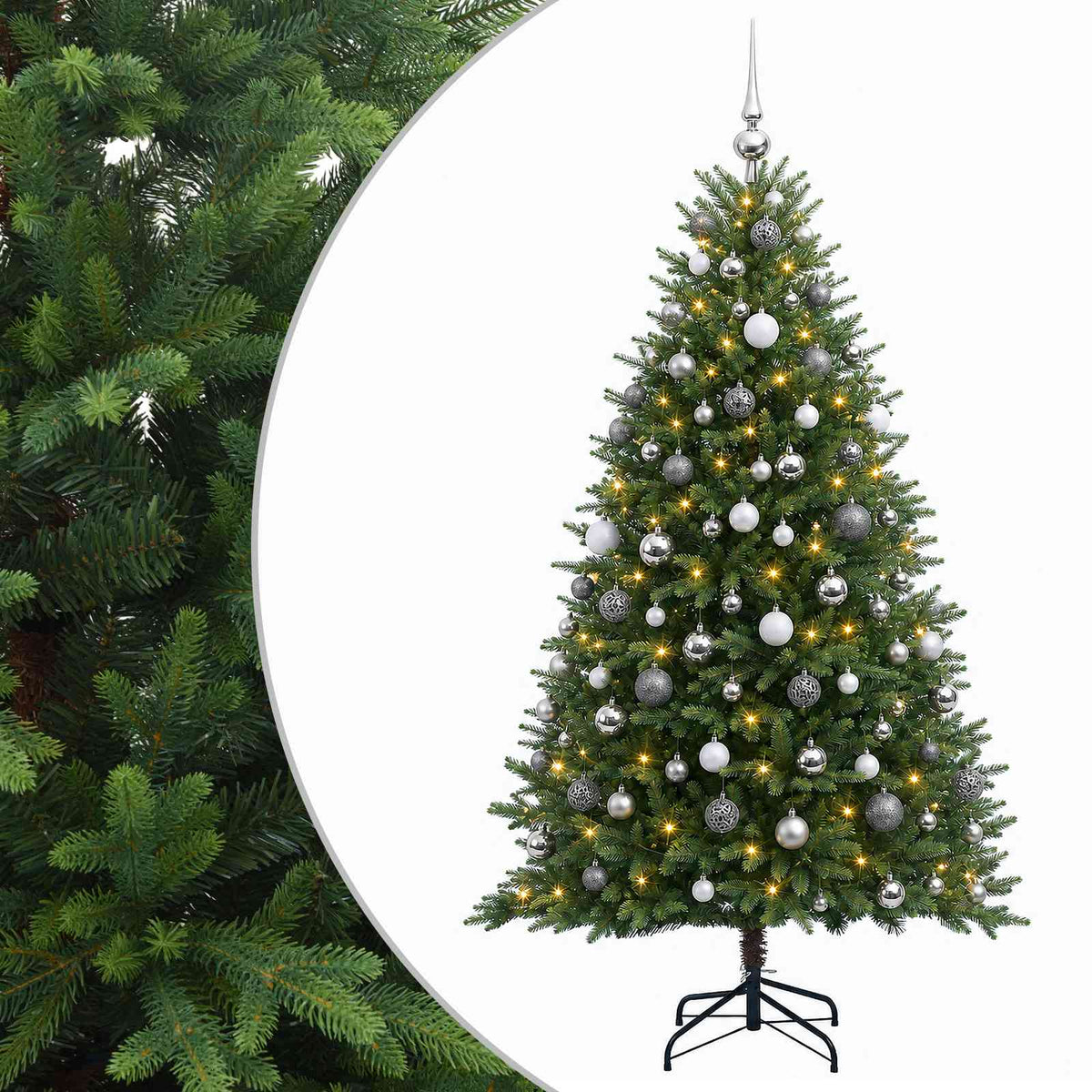 Artificial Christmas Tree with Bauble 210 cm 300 LEDs