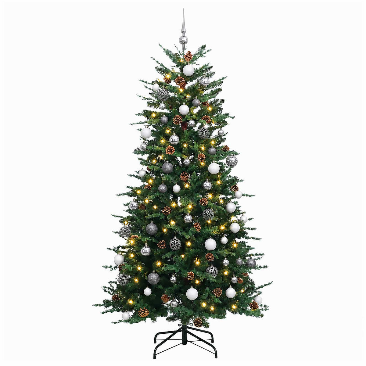 Artificial Christmas Tree with Bauble 210 cm 300 LEDs