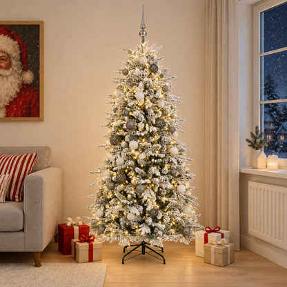 Artificial Christmas Tree with Bauble 210 cm 300 LEDs