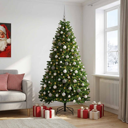 Artificial Christmas Tree Mid-green with Bauble 210 cm 300 LEDs
