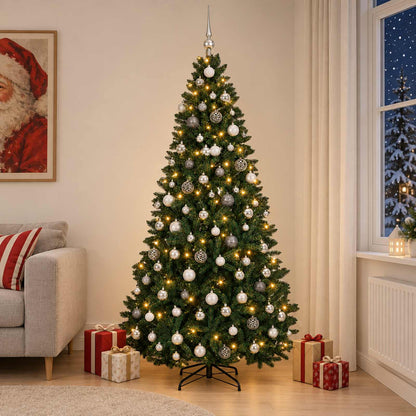 Artificial Christmas Tree Dark Green with Bauble 270 cm